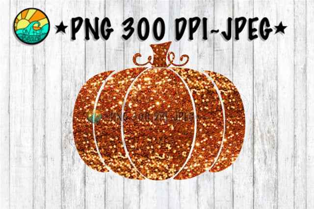 Pumpkin - Glitter - PNG for Sublimation Sublimation On the Beach Boutique 