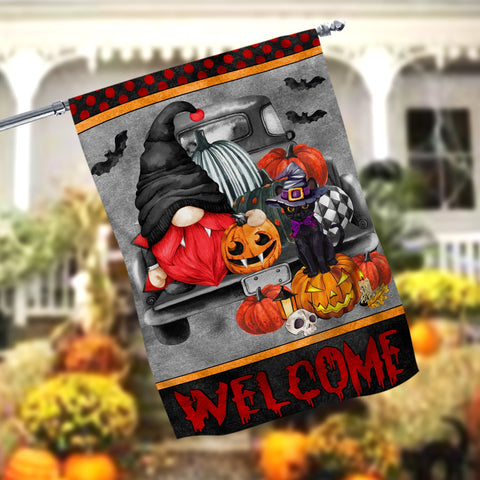 Pumpkin Gnome Garden Flag - 12x18 Garden Flag Sublimation Design Download PNG File Instant Download Sublimation CaldwellArt 