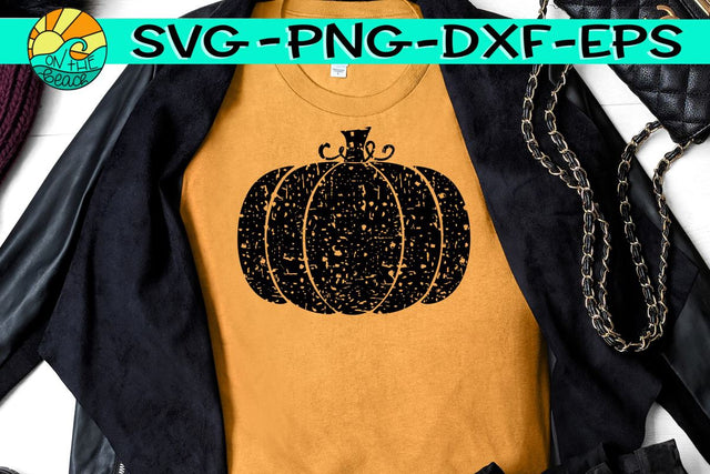 Pumpkin - Grunge - Distressed -SVG - DXF - EPS - PNG SVG On the Beach Boutique 