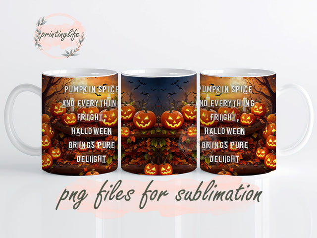 Pumpkin Halloween 20 oz Skinny Tumbler Sublimation Design, Instant Digital Download PNG, Straight Tumbler Wrap, Halloween Tumbler Wrap Sublimation PrintingLife 