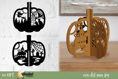 Pumpkin Halloween. 3d Pumpkin Laser Cut.Pumpkin SVG Decor. SVG Evgenyia Guschina 