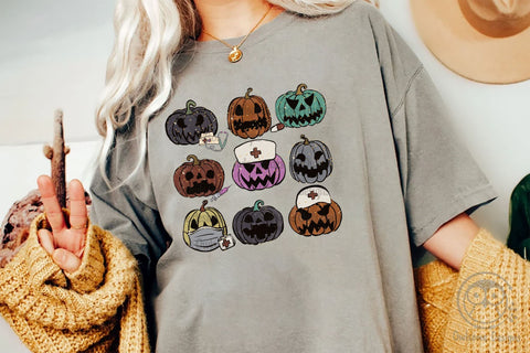 Pumpkin Halloween Nurse Sublimation Sublimation LAM HOANG THUY 