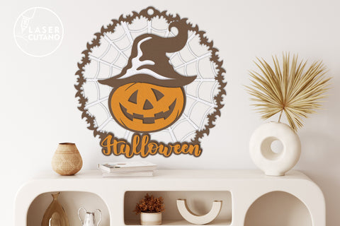 Pumpkin Halloween SVG Cut Files, Multilayer Laser Cut Files, Mandala, Round Sign SVG, 3D Designs SVG LaserCutano 