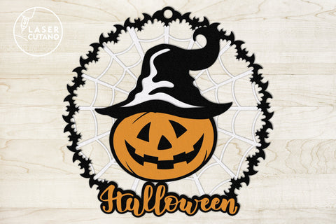 Pumpkin Halloween SVG Cut Files, Multilayer Laser Cut Files, Mandala, Round Sign SVG, 3D Designs SVG LaserCutano 
