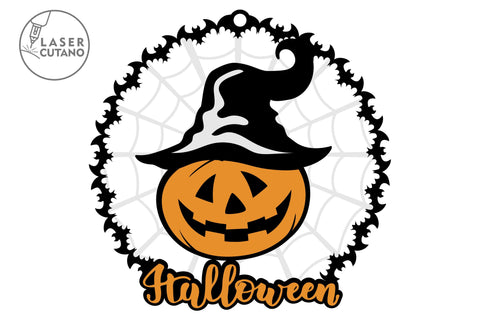 Pumpkin Halloween SVG Cut Files, Multilayer Laser Cut Files, Mandala, Round Sign SVG, 3D Designs SVG LaserCutano 