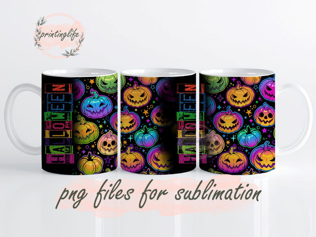 Pumpkin Halloween Tumbler Design Sublimation Designs Downloads, Digital download, 20 oz tumbler sublimations, Digital file, tumbler wrap 11oz Sublimation PrintingLife 