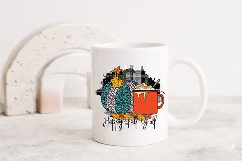 Pumpkin Happy Fall Y'all Autumn Sublimation Sublimation Jagonath Roy 