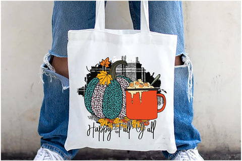 Pumpkin Happy Fall Y'all Autumn Sublimation Sublimation Jagonath Roy 