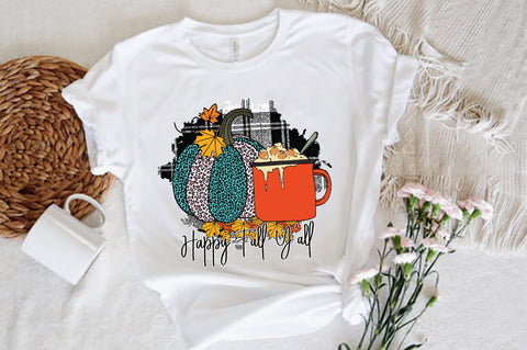 Pumpkin Happy Fall Y'all Autumn Sublimation Sublimation Jagonath Roy 