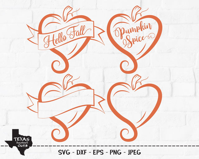 Pumpkin Heart Bundle | Fall SVG SVG Texas Southern Cuts 