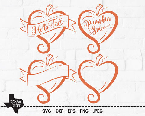 Pumpkin Heart Bundle | Fall SVG SVG Texas Southern Cuts 