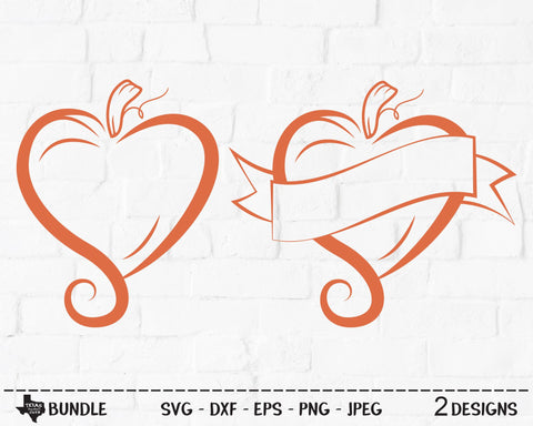 Pumpkin Heart Bundle | Fall SVG SVG Texas Southern Cuts 