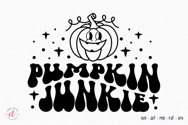 Pumpkin Junkie SVG | Retro Halloween SVG SVG CraftLabSVG 