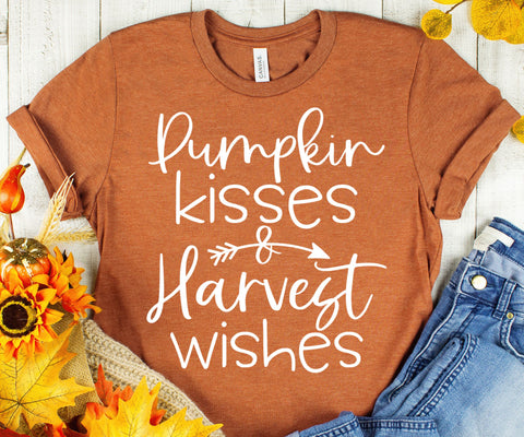 Pumpkin Kisses and Harvest Wishes Fall SVG SVG She Shed Craft Store 