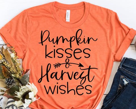Pumpkin Kisses and Harvest Wishes Fall SVG SVG She Shed Craft Store 