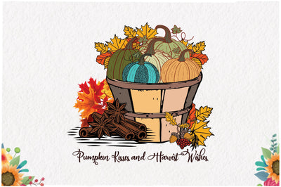 Pumpkin Kisses and Harvest Wishes Sublimation Sublimation Jagonath Roy 