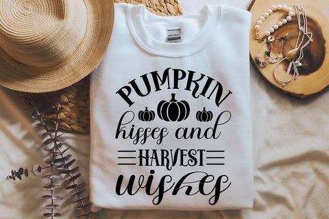 Pumpkin kisses and harvest wishes svg, Fall svg, Autumn svg SVG BB Type Studios 