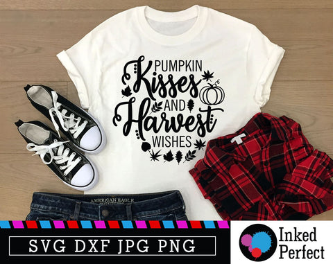 Pumpkin Kisses And Harvest Wishes SVG Inked Perfect 