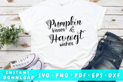 Pumpkin Kisses and Harvest Wishes SVG SVG HappyDesignStudio 