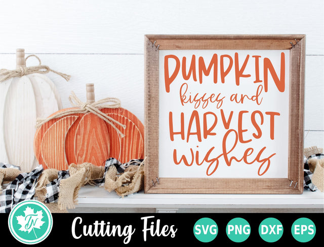 Pumpkin Kisses and Harvest Wishes SVG TrueNorthImagesCA 