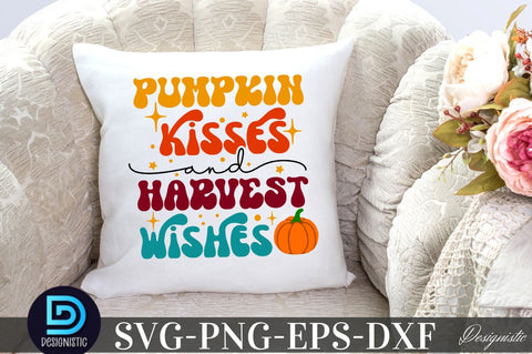 Pumpkin kisses and harvest wishes, Thanksgiving SVG SVG DESIGNISTIC 