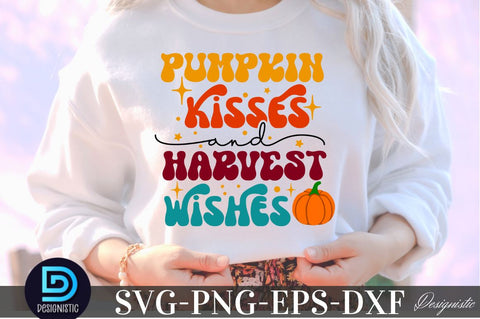 Pumpkin kisses and harvest wishes, Thanksgiving SVG SVG DESIGNISTIC 