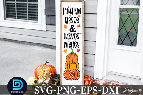 Pumpkin kisses & harvest wishes, Pumpkin kisses & harvest wishes SVG SVG DESIGNISTIC 