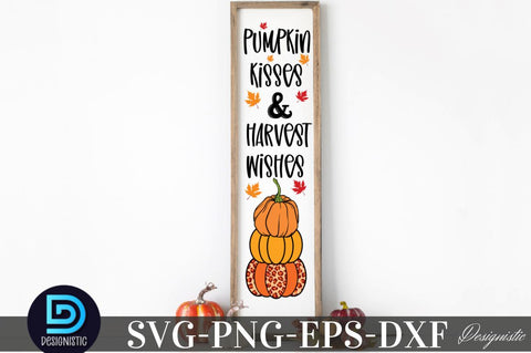 Pumpkin kisses & harvest wishes, Pumpkin kisses & harvest wishes SVG SVG DESIGNISTIC 