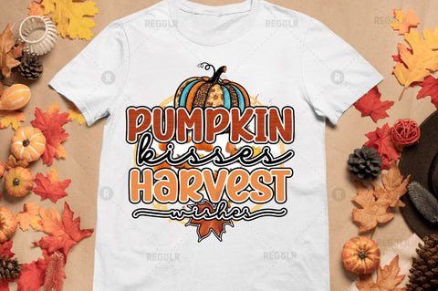 Pumpkin kisses harvest wishes Sublimation Design Sublimation Regulrcrative 