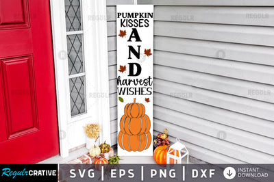 Pumpkin kisses & harvest wishes SVG SVG Regulrcrative 