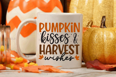 Pumpkin kisses & harvest wishes SVG SVG Regulrcrative 