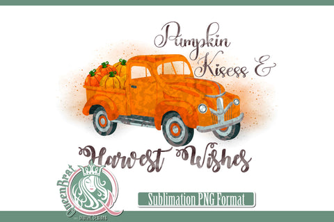 Pumpkin Kisses Sublimation Sublimation QueenBrat Digital Designs 