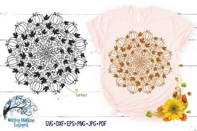 Pumpkin Latte Mandala SVG SVG Wispy Willow Designs 