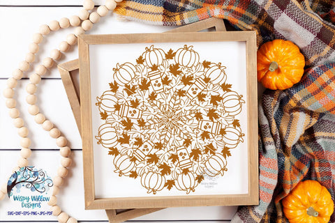 Pumpkin Latte Mandala SVG SVG Wispy Willow Designs 