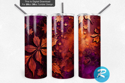 Pumpkin leaf 20 oz / 30 oz Tumbler PNG Sublimation Regulrcrative 