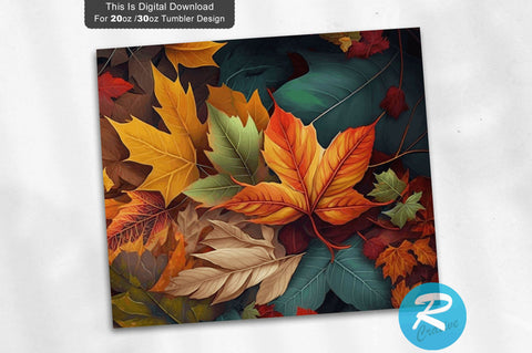 Pumpkin Leaf 20 oz / 30 oz Tumbler PNG Sublimation Regulrcrative 