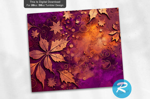 Pumpkin leaf 20 oz / 30 oz Tumbler PNG Sublimation Regulrcrative 