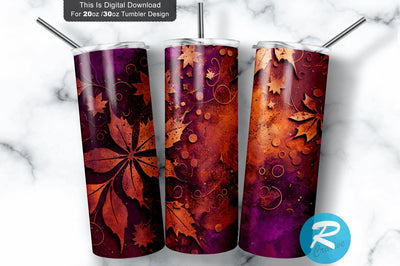 Pumpkin leaf 20 oz / 30 oz Tumbler PNG Sublimation Regulrcrative 