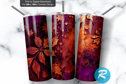 Pumpkin leaf 20 oz / 30 oz Tumbler PNG Sublimation Regulrcrative 