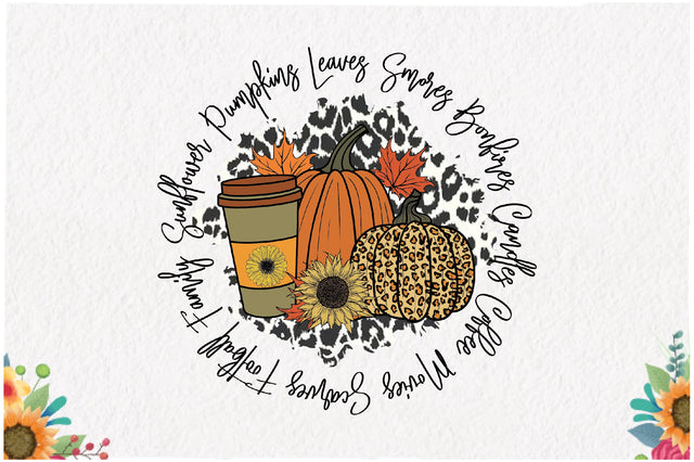 Pumpkin Leaves Smores Sublimation Sublimation Jagonath Roy 
