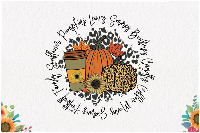 Pumpkin Leaves Smores Sublimation Sublimation Jagonath Roy 