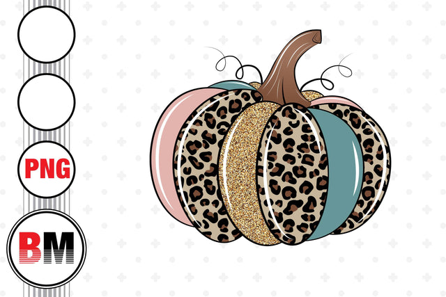 Pumpkin Leopard Color PNG Files Sublimation BMDesign 