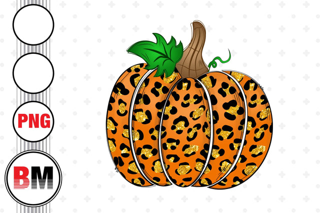 Pumpkin Leopard PNG Files Sublimation BMDesign 