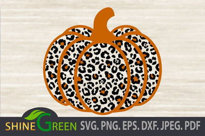 Pumpkin Leopard Print - Fall SVG, PNG, EPS, DXF SVG Shine Green Art 
