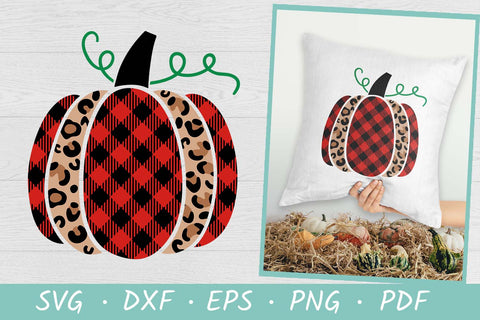 Pumpkin Leopard SVG | Pumpkin Buffalo Plaid | Thanksgiving SVG Irina Ostapenko 