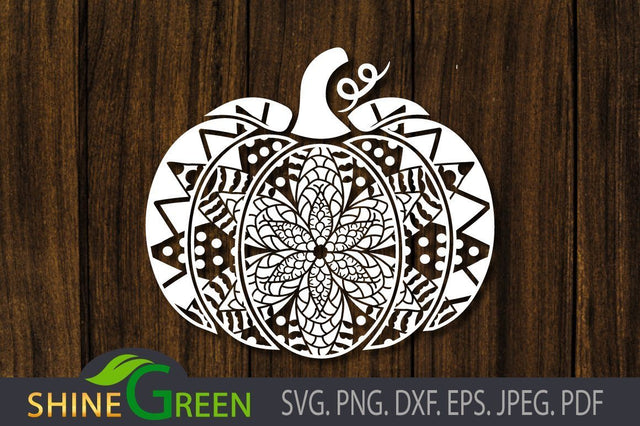Pumpkin Mandala - Fall SVG SVG Shine Green Art 