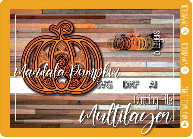 Pumpkin Mandala, Halloween SVG Marcel Lopez Torge 