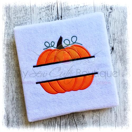 Pumpkin Monogram Applique Designs Machine Split Patterns - Applique Downloads - Holiday Appliques - 10 Sizes - Instant Download Embroidery/Applique My Sew Cute Boutique 