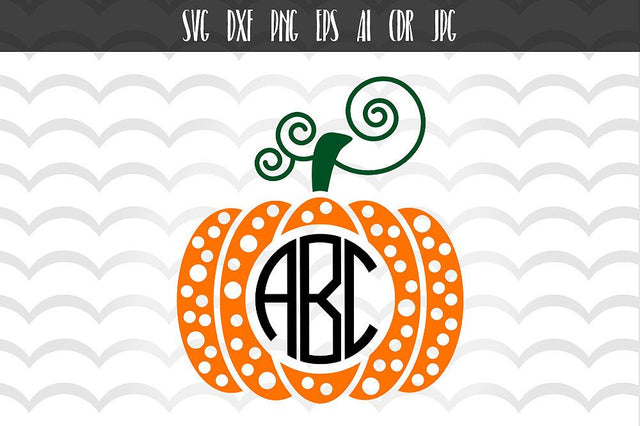Pumpkin Monogram Cut File SVG VectorSVGdesign 