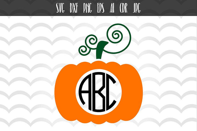 Pumpkin Monogram Frames SVG SVG VectorSVGdesign 